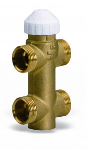 PST Clima ferdig innstalert 3 veis vannventil i fancoil med 1/2" rør tilkobling