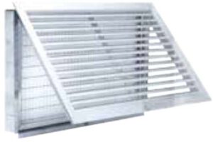 PST Clima Aluminium luftinntak grill 400x400 for UWL040/060