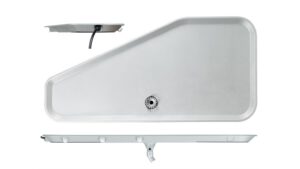 Dryppanne Pancake 5 ECO m/vib.dempere og varme 435 x 920 mm