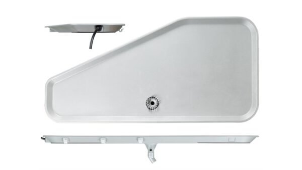 Dryppanne Pancake 5 ECO m/vib.dempere og varme 435 x 920 mm