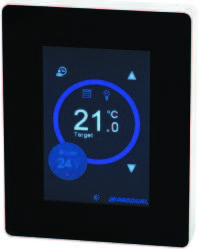 PST Clima Touchscreen termostat styring for fancoils med EC viftemotor