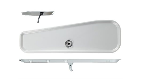 Dryppanne Pancake 3 ECO  m/vib.dempere og varme 255 x 760 mm