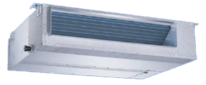 PST Clima Kanalmontert innedel R-32, 0,53 - 3,52kW kjølekapasitet og 1 -3,81kW varmekapasitet for Vannkjølt splitt.